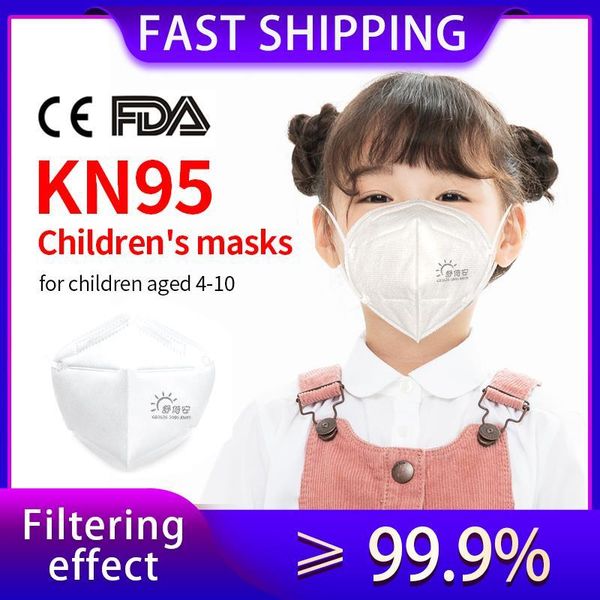 

kn95 children's mouth face ffp2 disposable anti dust child mask 99% filtration n95 safety masks for kids
