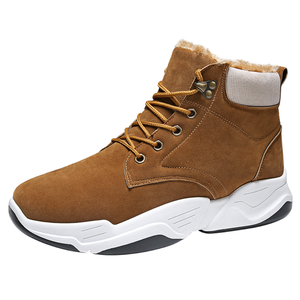 

men walking shoe men ankle boots sneakers 2019 fashion warm winter snow boots shoes solid casual shoes ygd-2283, Black