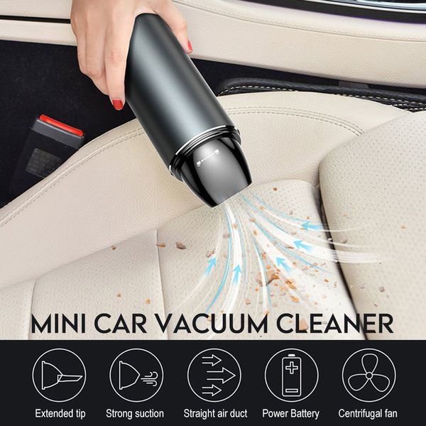 

mini car vacuum cleaner wireless high power hair dryer 5300pa usb charge with battery indicator 2000mah self-rescue break window