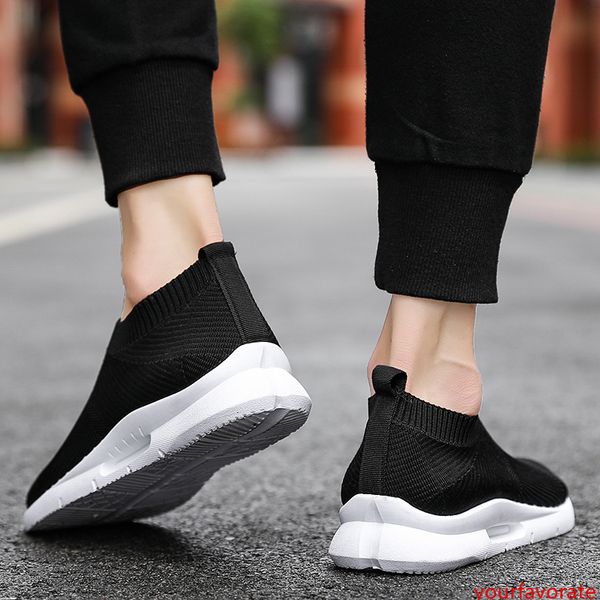 

2020 causal shoes all white black comfortable designer shoes black white fly outdoor jogging walking sneakers sports shoes size 39-44