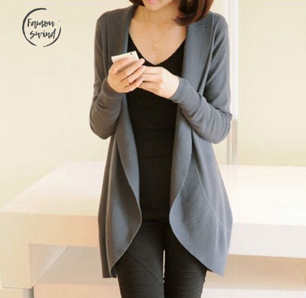 

2019 sweater women autumn winter new long sleeve knitted casual solid scarf collar cardigans sweaters woman clothes, White;black