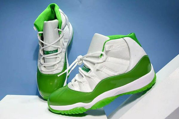 

new color men basketball shoe 11s emerald chris paul pe mint green gym sneakers sports shoes for men size us 7-13