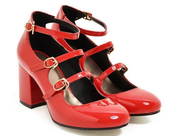 

women's shoes in spring and autumn high coarse heel round head @131, Black