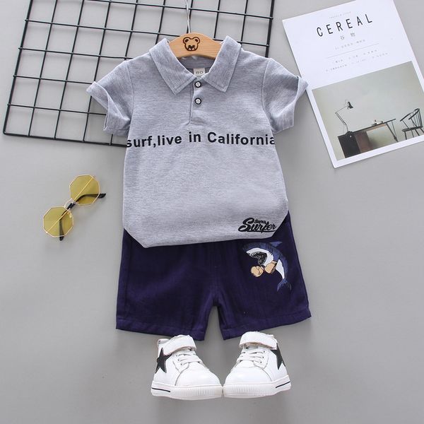 

4 sets/lot) 2020 summer boy's clothing sets 2pcs 022705, White