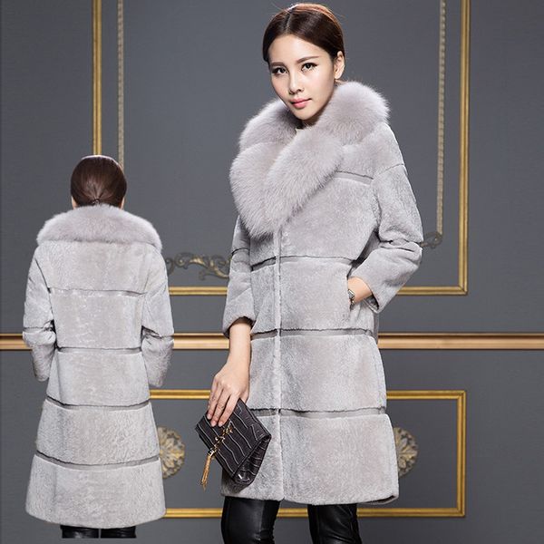 

warm winter jacket women cashmere thick coat women long parka female faux fur woman's coat women's jackets plus size 4xl, Black