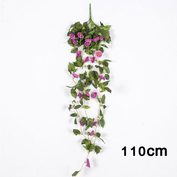 

110cm artificial flower silk rose leaf garland vine ivy practical garden decor