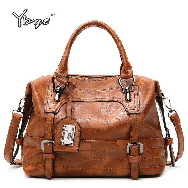 

ybyt oil wax leather women tote bags handbags women bags vintage casual shoulder crossbody messenger