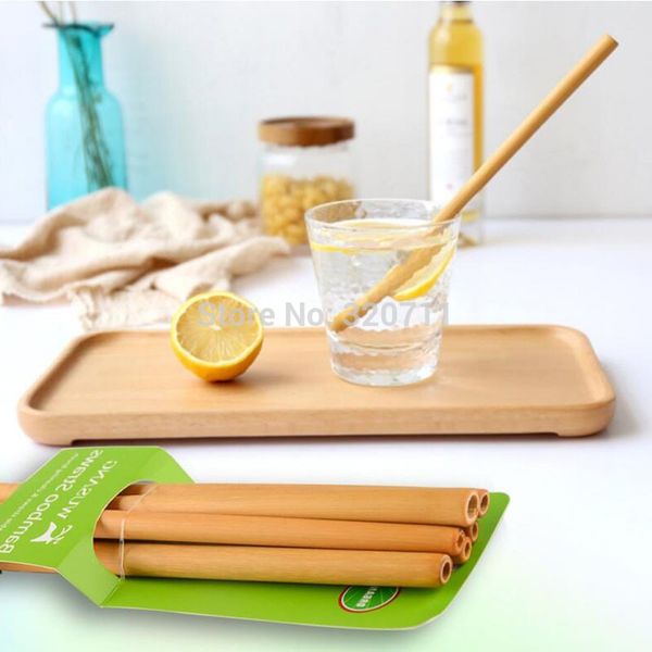 

200pcs fashion 23cm bamboo drinking straw bar party drinking straws eco-friendly valentine's day birthday decor