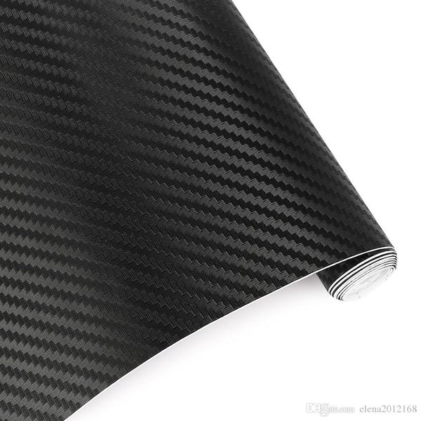 

30cmx127cm 3d carbon fiber vinyl car wrap sheet roll film car stickers and decals motorcycle car styling accessories automobiles