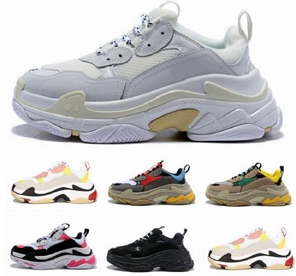 

new paris 17fw triple-s walking shoe luxury dad shoes chaussures femme triple s 17fw designer sneakers for men women vintage old grandpa tra