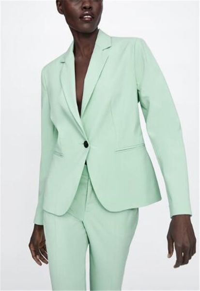 

mint slim fit women pantsuit jacket women fashion long sleeve suit elegant tailored collar jacket suits female ladies, White;black