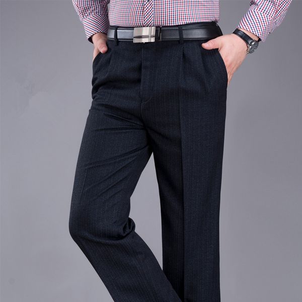

icpans formal dress trousers men double pleated casual smart loose autumn winter business suit pants man 2019 new big size 42 44, White;black