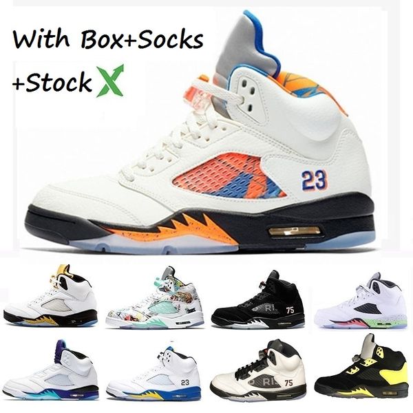 

stock x 5 5s black metallic 3m reflect black grape oreo basketball shoes men fire red cdp white cement retro sneakers