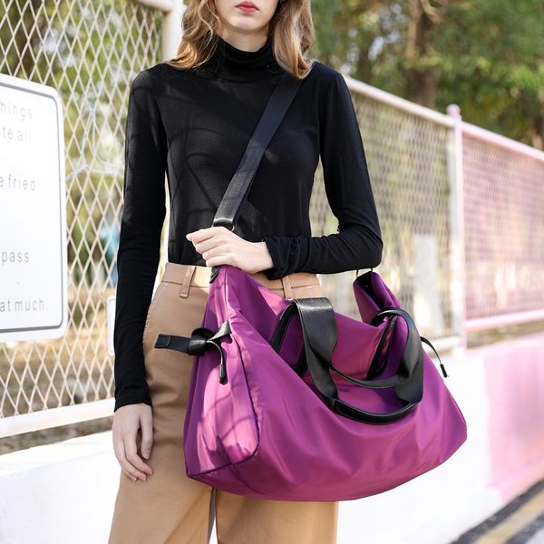 

многофункциональное женщины нейлон сумки мода большой емкости дорожная сумка спортивные сумки плеча покупки черный синий crossbody сумка