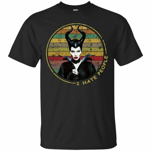 

maleficent футболка я ненавижу людей мужская с коротким рукавом s-3xl хип-хоп tops футболочку, White;black