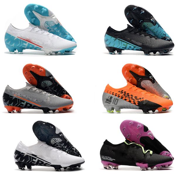 

black durable cr7 13 elite soccer shoes mercurial superfly 360 fg soccer cleats high ankle children football boots