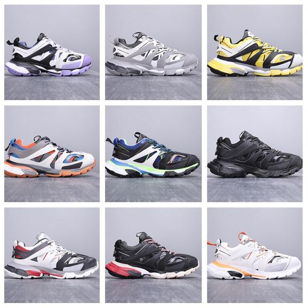 

2019 pari triple track 3 0 neaker te gomma maille white orange black outdoor running hoe luxury women men de igner hoe