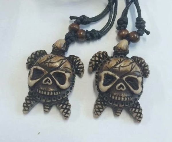 

yqtdmy 15 pcs faux imitation mens band gothic skull biker jewelry necklace, Silver