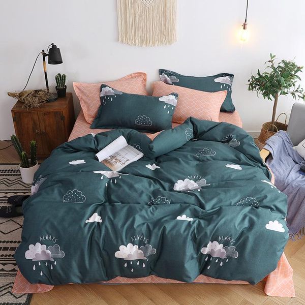 

designer bed comforters sets stripe bedding suit new spring summer cotton bed cover 4pcs full beautiful flowers