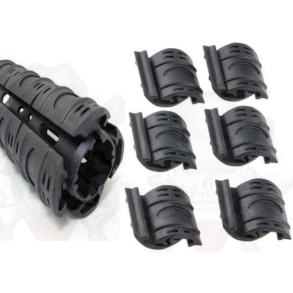 

airsoft tactical ar 15 accessories 12pcs rubber picatinny ladder rail panel cover handguard protector for hunting shooting