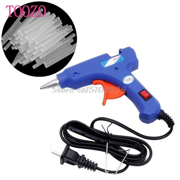 

professional electric heating melt glue gun 20w or 50pcs glue sticks adhesive us plug s08 wholesale&dropship
