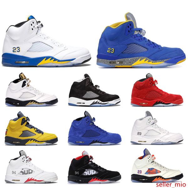 

wholesale 5s basketball shoes for men 5 ice blue laney michigan desert camo blue suede fire red fresh prince mens sports sneakers