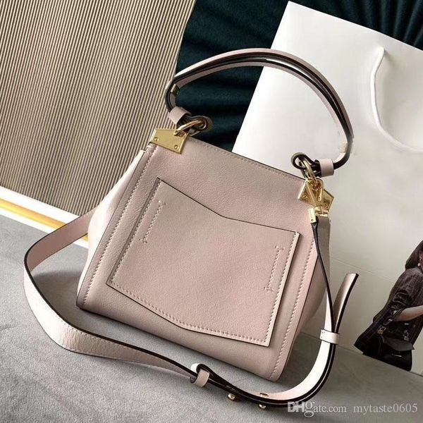 

22.5/27/34cm simple handbag cowhide leather messenger bag 4 colors