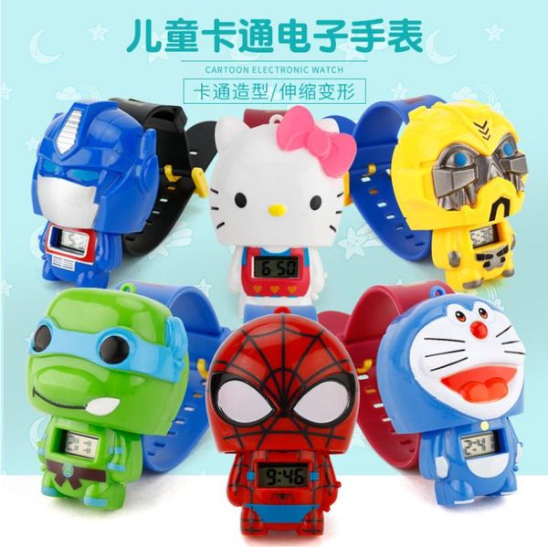 

мстители детских часов лучших продажи детской электронная новая странные игрушки головоломки мультфильм деформация смотреть электронные часы