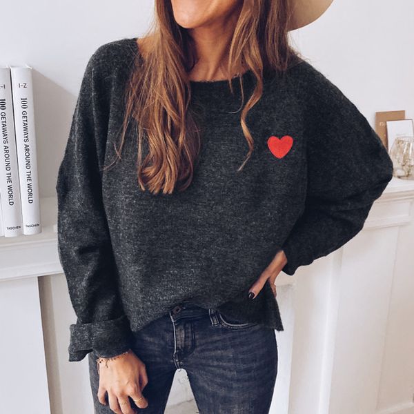 

blouse women long sleeve print casual pullover loose shirt sweater, White