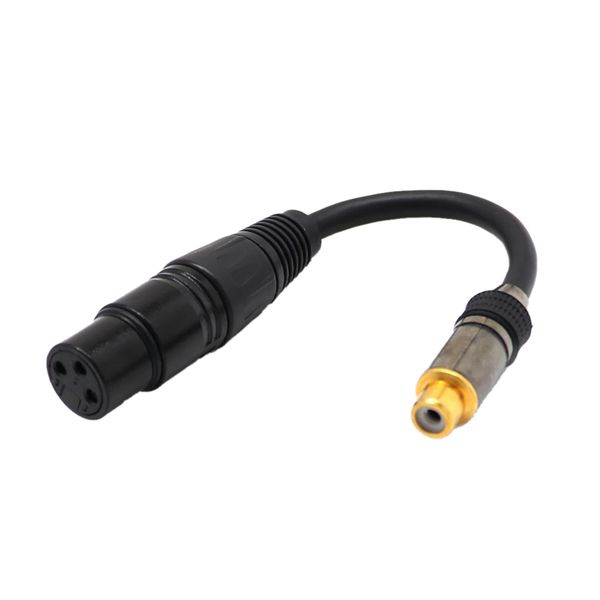 

3pin xlr female to rca female hifi stereo audio connection microphone cable wire cord