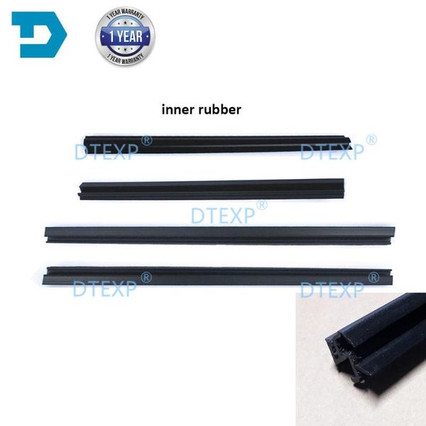 

4 pieces window glass rubber set for lancer ex sealing rubber for lancer gt glass protect inner and outside evo 10 x