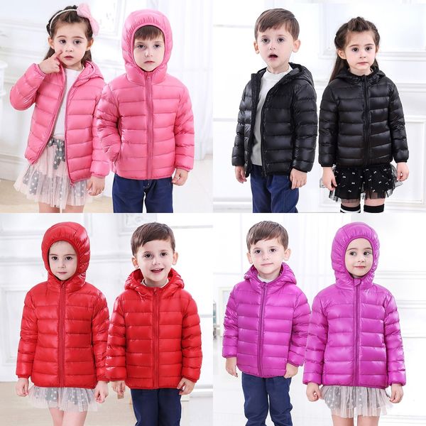 

light children's men's and women's short hooded light white down jacket duck down jacket invisible pocket, Blue;gray