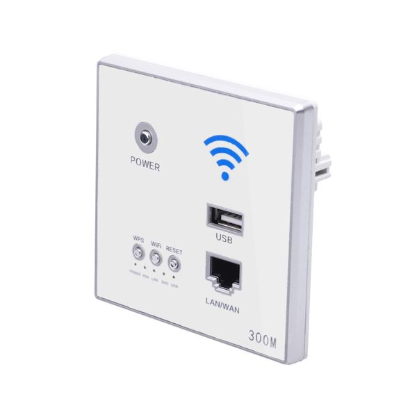 

aaaj-300mbps wall router 110v/220v power ap relay smart wireless wifi extender wall embedded 2.4ghz router panel usb