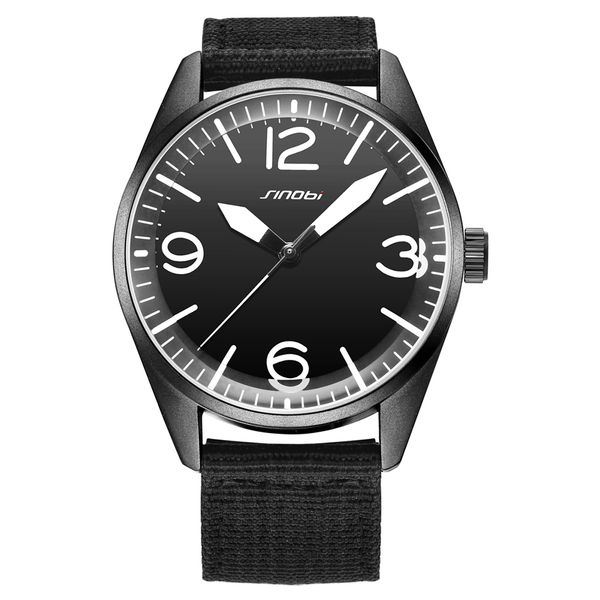

2019new brand fashion leisure men's watch canvas watchband multifunctional waterproof quartz men's sports multifunctional watch, Slivery;brown