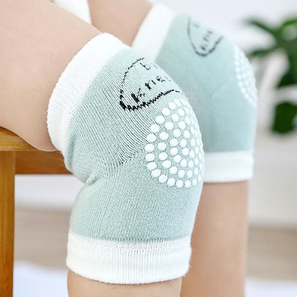 

1 pair anti slip baby knee pads safety crawling elbow cushion pad kids leg warmer knee cotton support protector breath softable, Pink;yellow