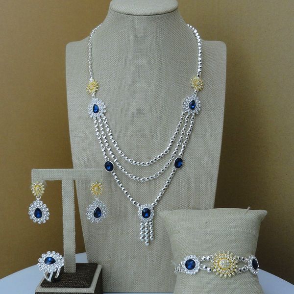 

yuminglai дубай костюм ювелирные изделия ожерелье искусственного наборы для женщин fhk7222, Silver