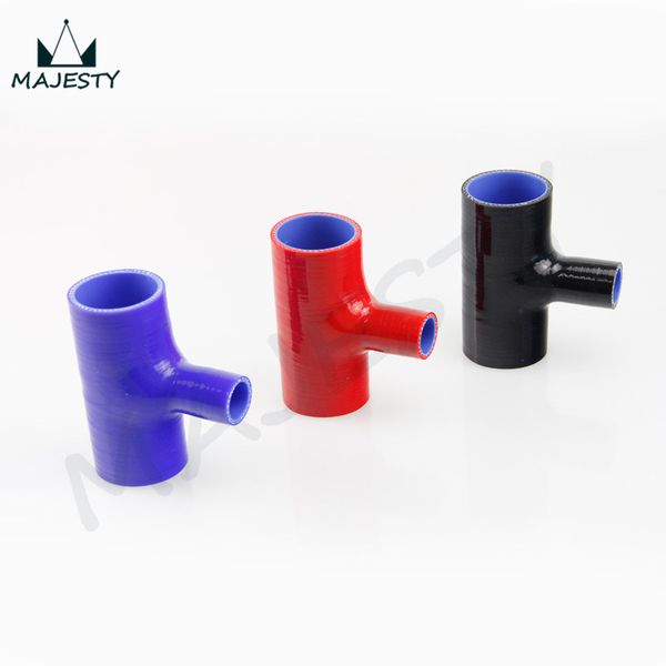 

silicone hose t-piece t shape 60mm 2.36" for 25mm id bov 3 way black/blue/red