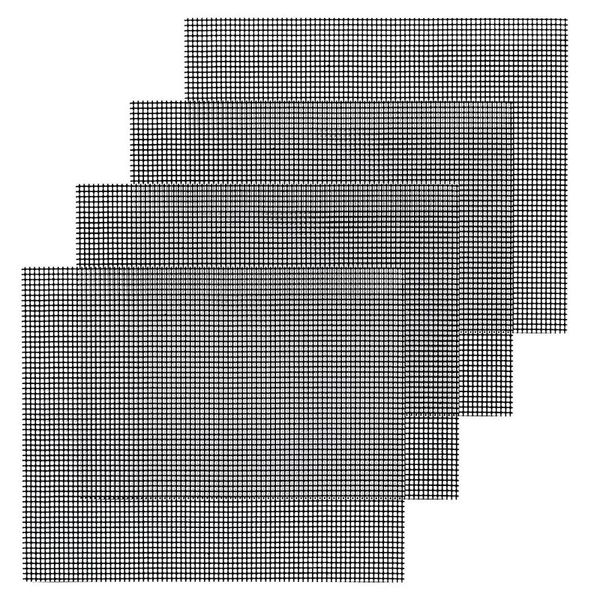 

4 pcs non stick bbq grill mesh reusable grilling net barbecue mat for grilling,cooking,baking,barbecue,40 x 33cm