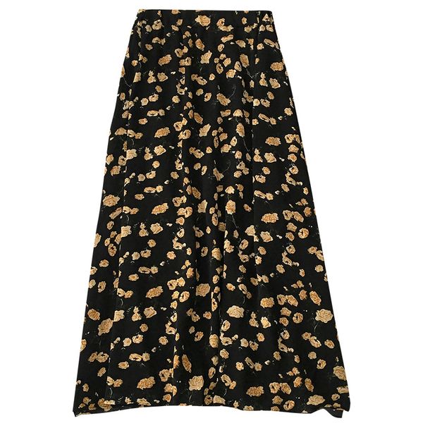 

2020 spring summer autumn new women fashion casual skirt woman female long skirts for women fq20042351, Black