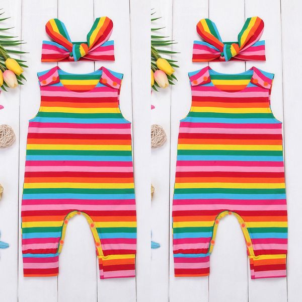

pudcoco girl jumpsuits newborn baby girls kids romper jumpsuit headband 2pcs clothes outfits, Blue