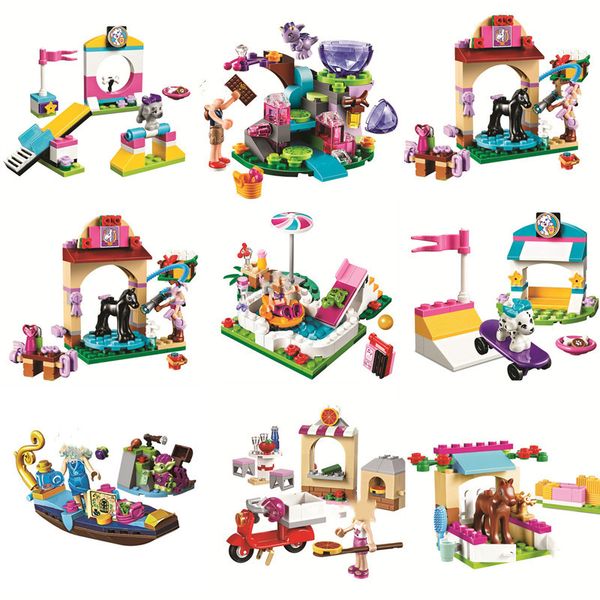 

girls friends series mia cat play pet house building blocks bricks toys animals emma girls lepining friends princess toys