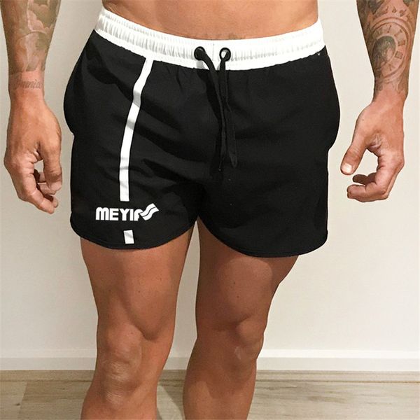 

quick dry sport running shorts men outdoor jogging shorts bodybuilding sweatpants gym training crossfit short pants male, Black;blue