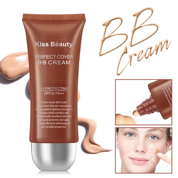 

kiss beauty soft face liquid foundation waterproof hydrating long lasting oil-control concealer cream professional makeup