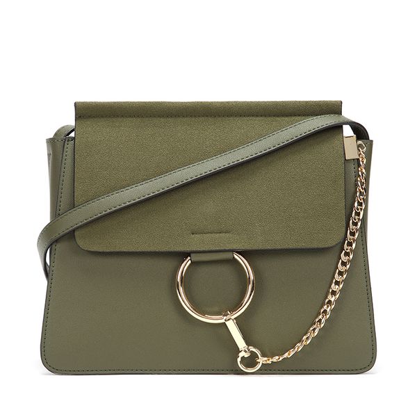 

luxury handbags women bags designer chain suede bag women messenger vintage crossbody bags metal ring frosted leather sac femme