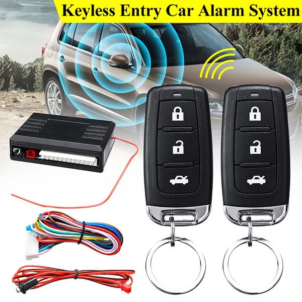 

kroak universal 1-way car alarm vehicle system protection security system keyless entry siren + 2 remote control burglar