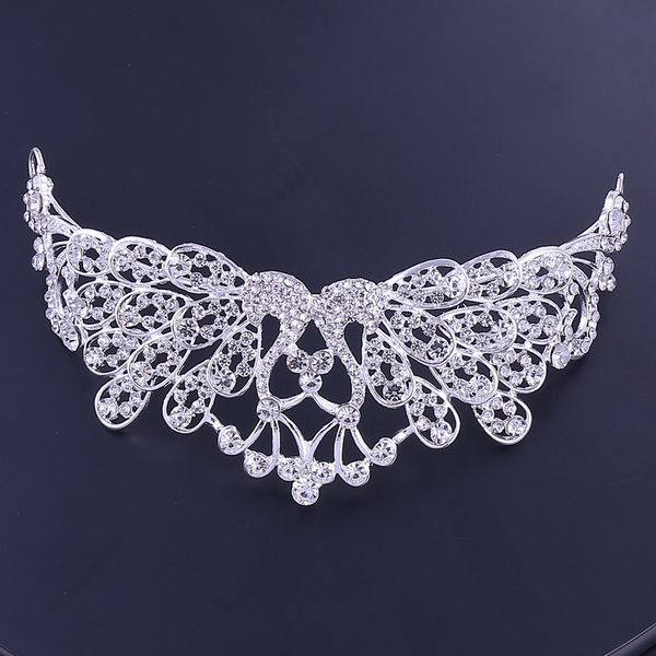 Diadema di lusso con zirconi cubici e orecchino di collana per le donne Set di gioielli da sposa per la sposa Corone di zirconi Gioielli Accessori da sposa189x