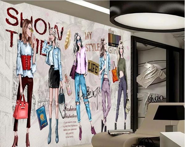 

3d room wallpaper custom p mural hd hand-painted cosmetics clothing store tooling wall wall art canvas pictures wallpaper for walls 3 d