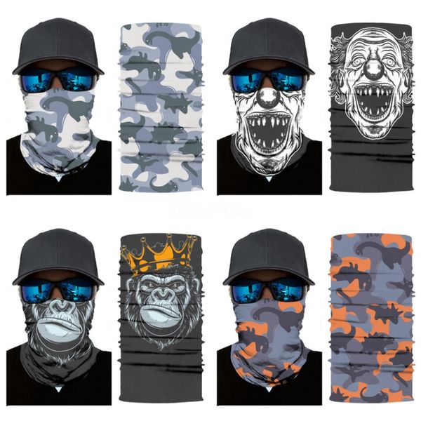 

multi use face mask & neck gaiter shield - seamless uv protection skull scarf perfect for fishing camping magic headwear bandan #919#518, Blue;black