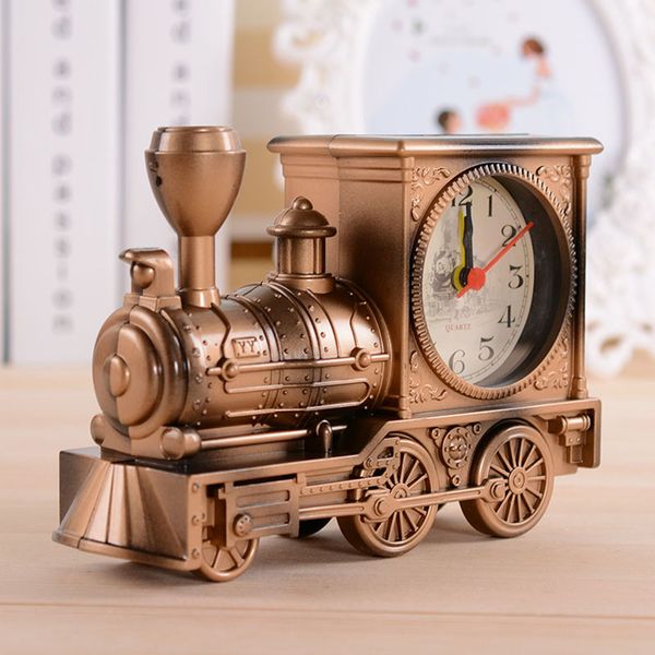 

mechanical alarm clock analog bedroom table retro mini train creative decoration