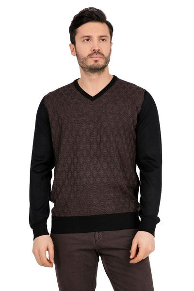 

buratti v-neck sweater male sweater 447028, White;black